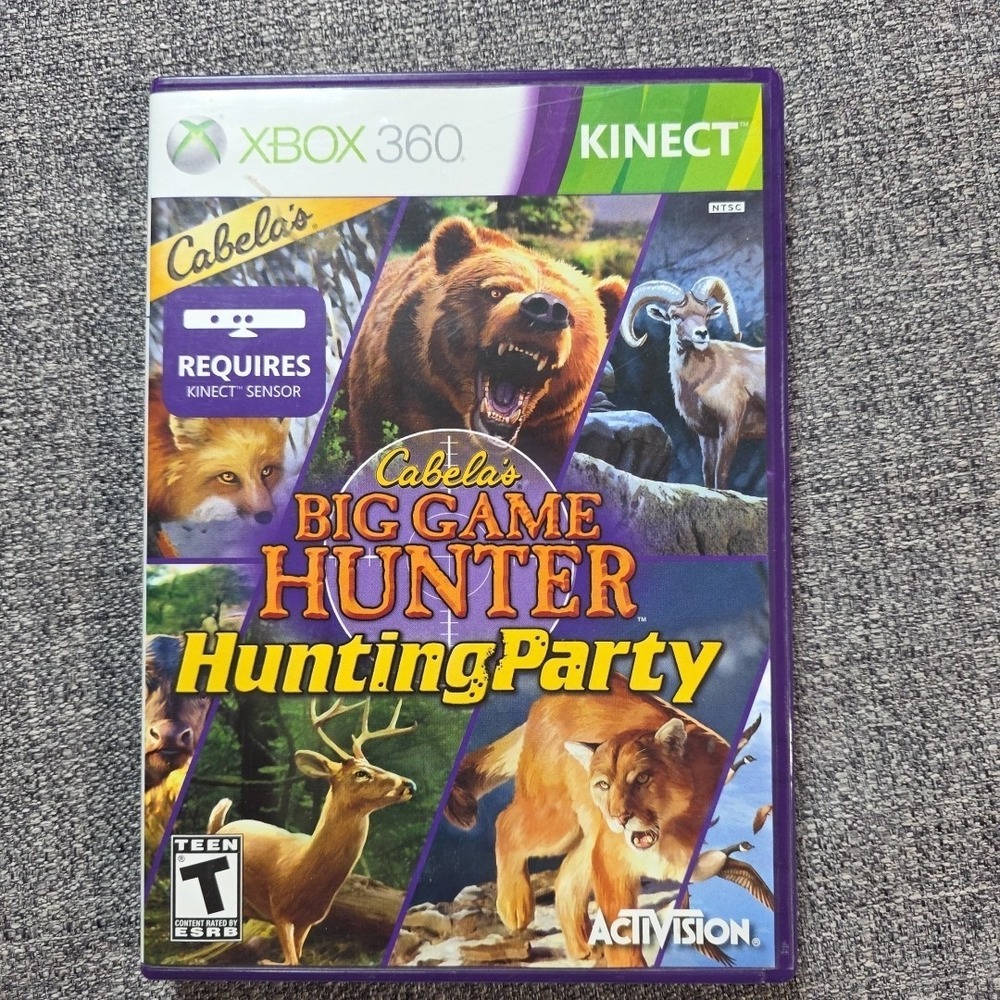 Cabelas Big Game Hunter Hunting Party (Xbox 360, 2011) Kinect Very Good Cond
